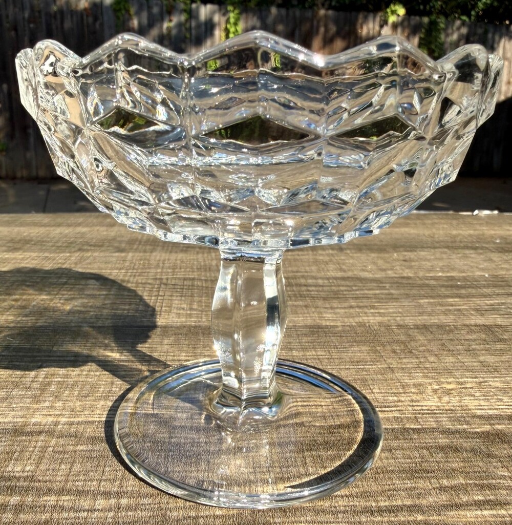 Fostoria American Clear Glass Jam Jelly Compote Footed Dish Vintage 4.5"